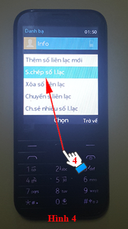 Sao chép số liên lạc